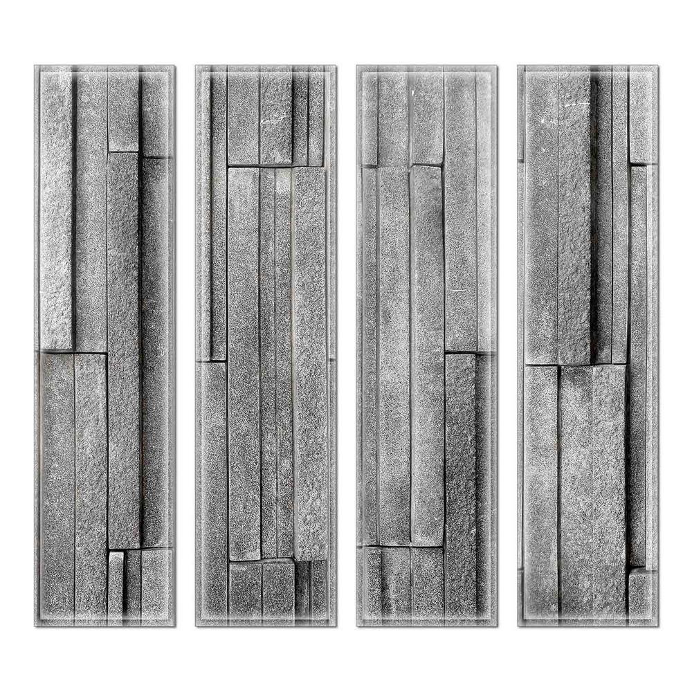 3 in. x 12 in. x 6mm Crystal Beveled Glass Mosaic Wall Tile (7.8 sq. ft