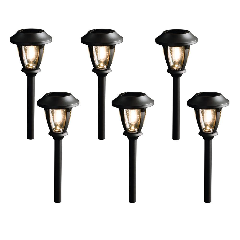 hampton bay no voltage solar landscape path lights set