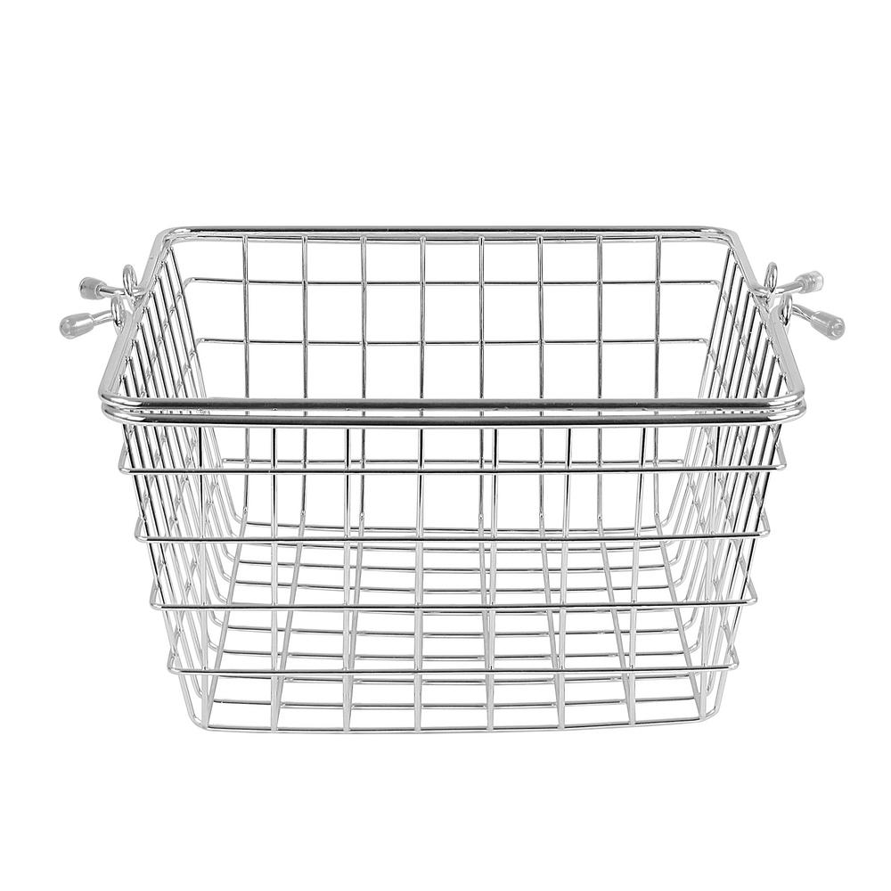 Spectrum 11 125 In W X 8 75 In D X 4 625 In H Medium Wire Basket In Chrome 43270 The Home Depot