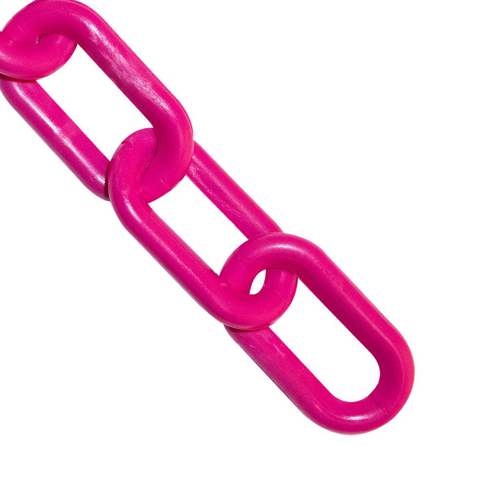 Mr. Chain 2 in. (8 in. to 51 mm) x 25 ft. Safety Pink Plastic Chain
