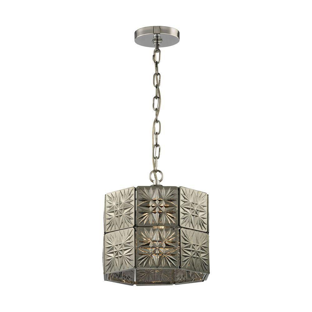 Titan Lighting Glass Tile 1 Light Polished Chrome Led Pendant Tn Glass Tile 1 Light Polished Chrome Led Pendant