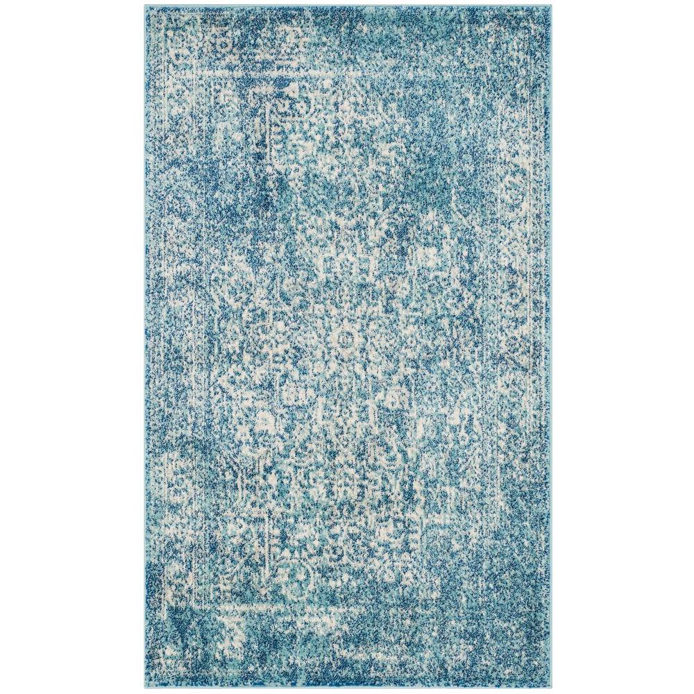 Safavieh Evoke Blue/Ivory 3 ft. x 5 ft. Area RugEVK256C3 The Home Depot