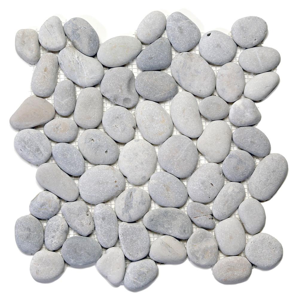 Pebbles Rock Tile Flooring The Home Depot River Rock
