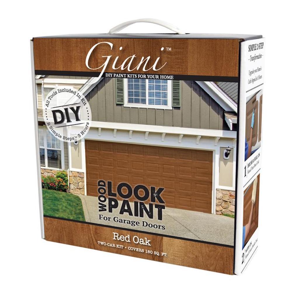 Giani Red Oak 2 Car Garage Kit Fg Wl Red 2 Kit The Home Depot