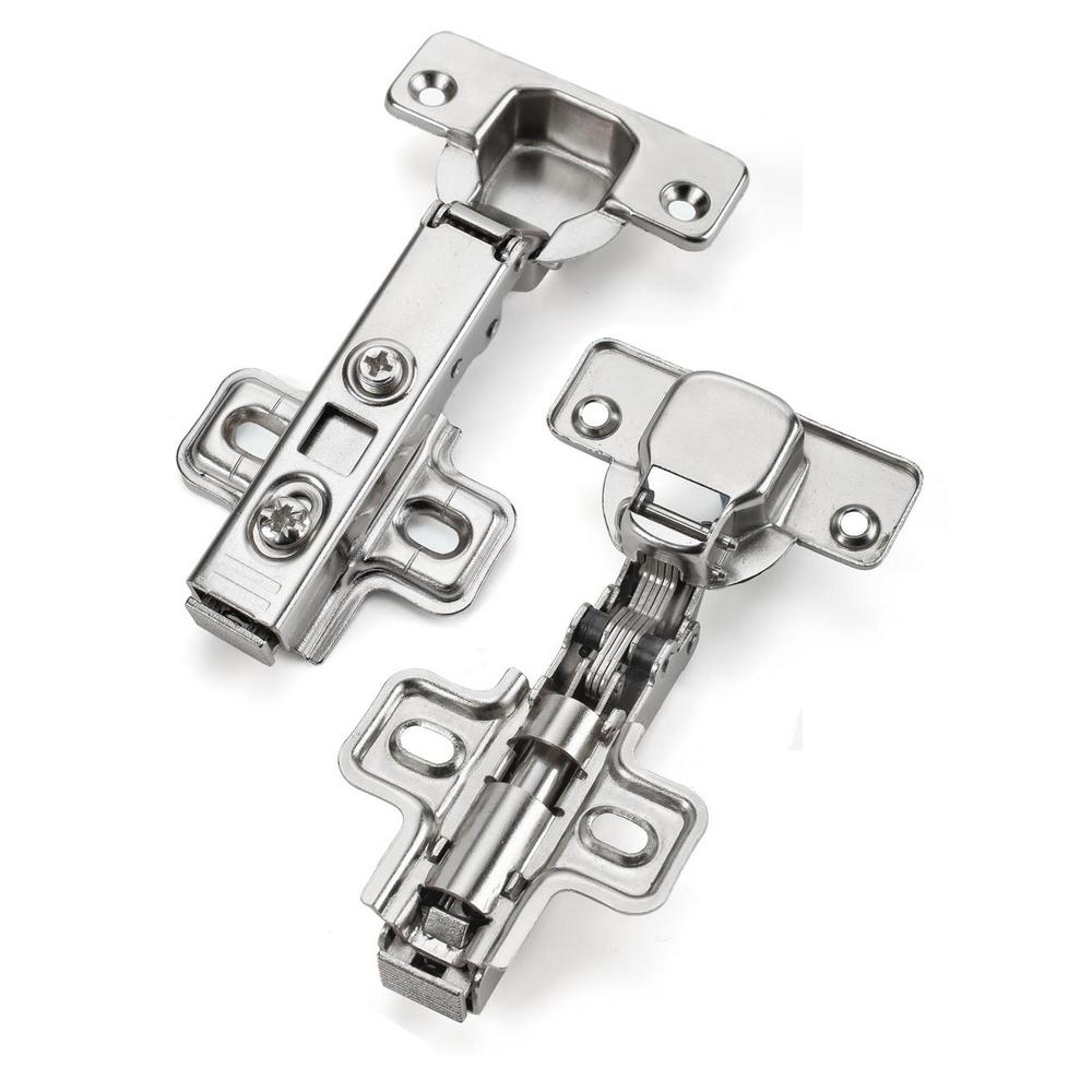 Laurey 110 Degree Chrome Half Overlay Soft Close European Hinge 1 Pair   Laurey Cabinet Hinges 10101 64 1000 