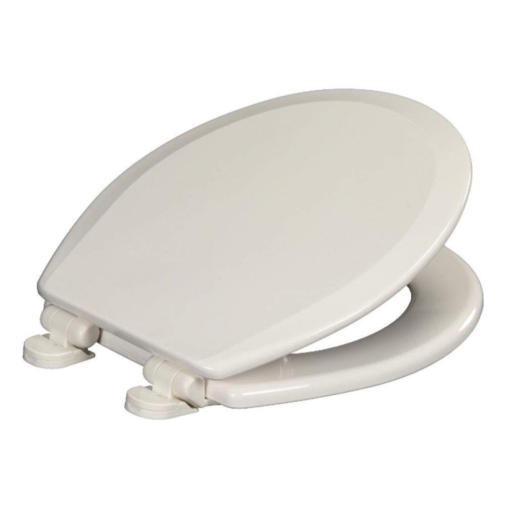 Round Closed Front Toilet Seat with Safety Close in White750SCCT001