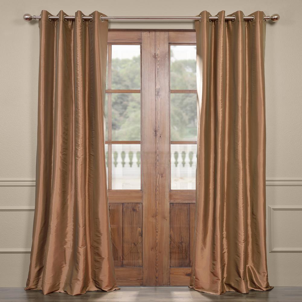 Gordijnen Gordijnkappen Huis 2 Heavy Faux Silk Panels Blackout