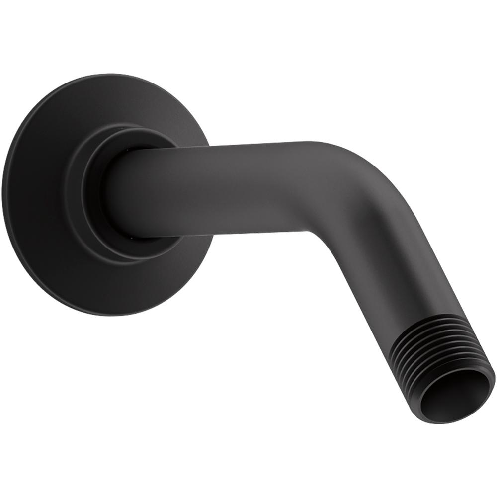 KOHLER MasterShower 7.5 in. Shower Arm and Flange, Matte Black K7397