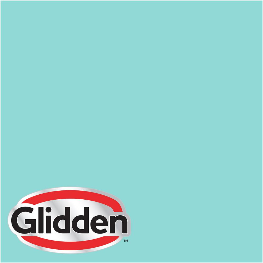 Glidden Premium 8 Oz Hdgb15 Echo Lake Aqua Satin Interior Paint Sample