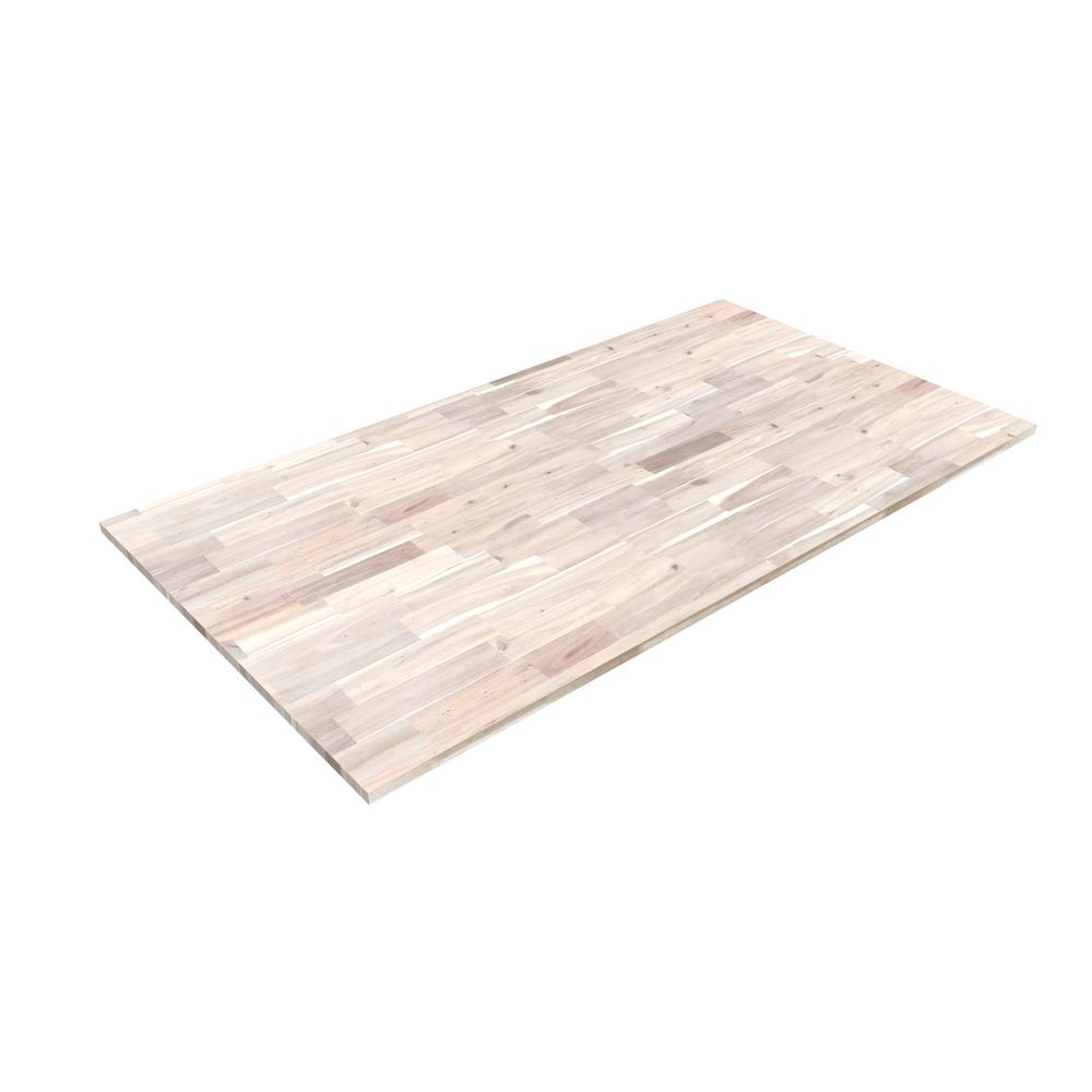 Interbuild 6 Ft 2 In L X 3 Ft 4 In W X 1 In T Butcher Block