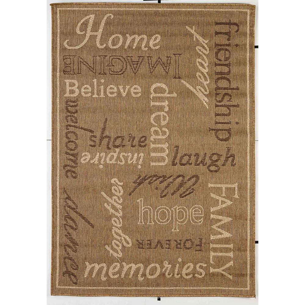 MSRUGS FW Collection Home Family Gold 4 ft. x 6 ft