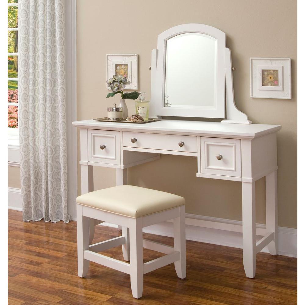 Home Styles Naples 3 Piece White Vanity Set 5530 72 The Home Depot