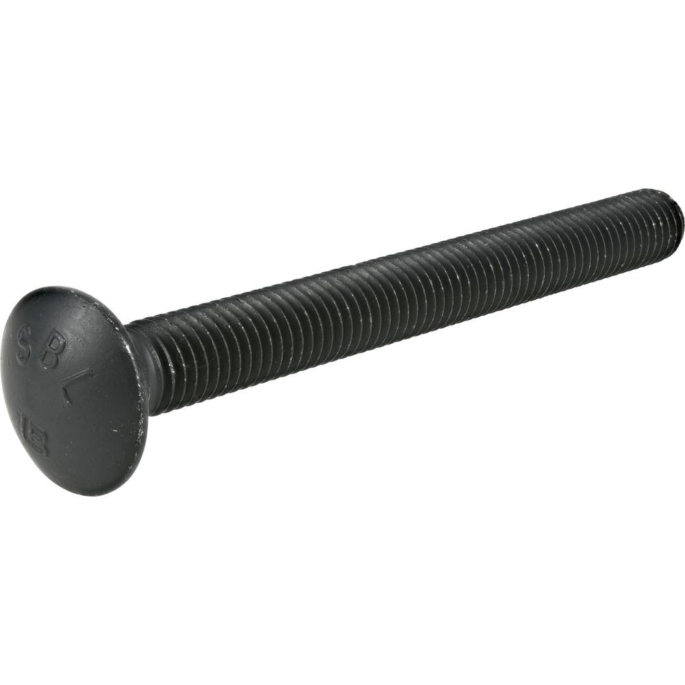 Hillman Deck Bolts 1/4 in.20 x 21/2 in. Black Exterior Carriage Bolts