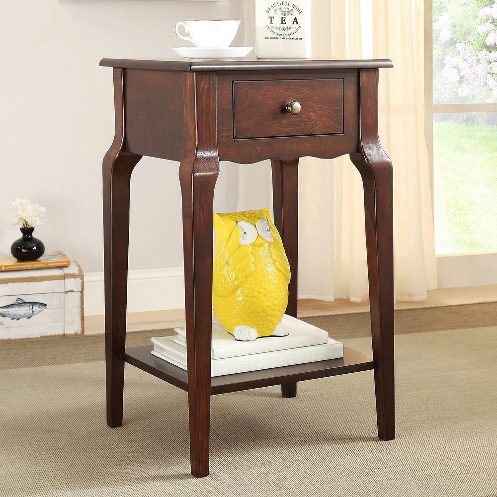 HomeSullivan Lisette Espresso End Table40E711AES3A The Home Depot