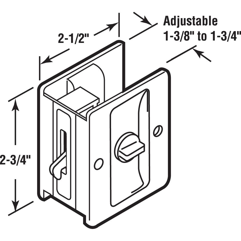 Prime Line Satin Nickel Pocket Door Privacy Lock