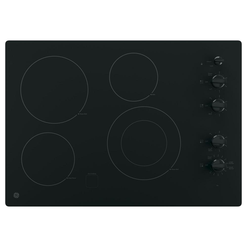 Ge 30 In Radiant Electric Cooktop Black With 4 Elements Ge 30 In Radiant Electric Cooktop