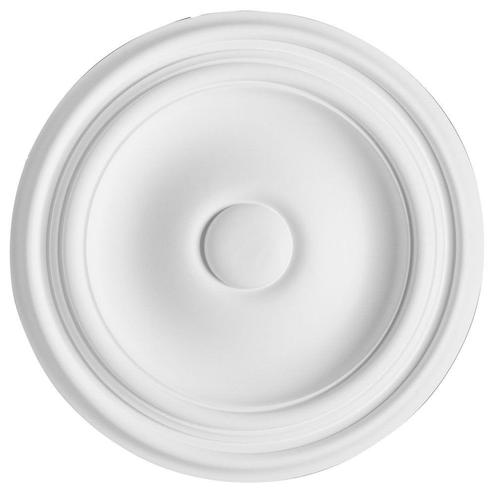 American Pro Decor European Collection 10 1 4 In X 1 In Traditional Plain Polyurethane Ceiling Medallion