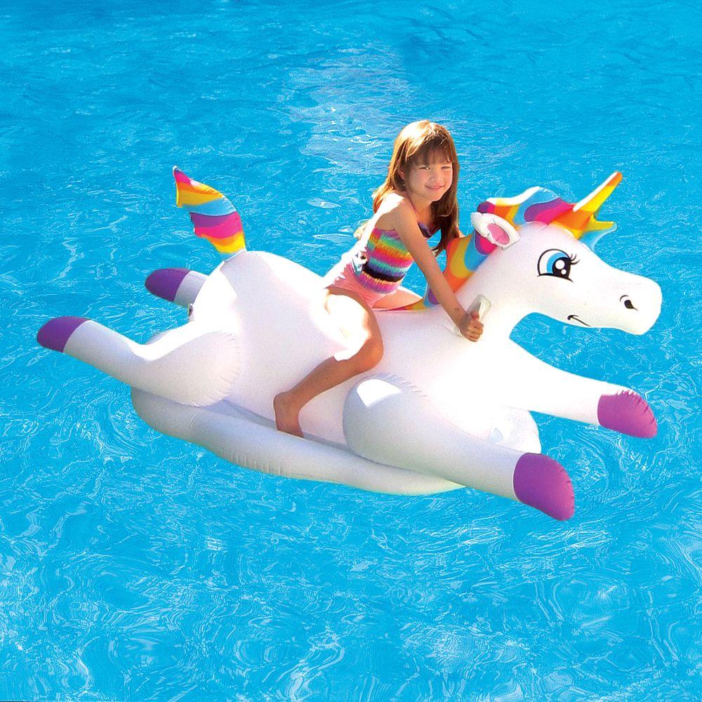 unicorn blow up pool toy