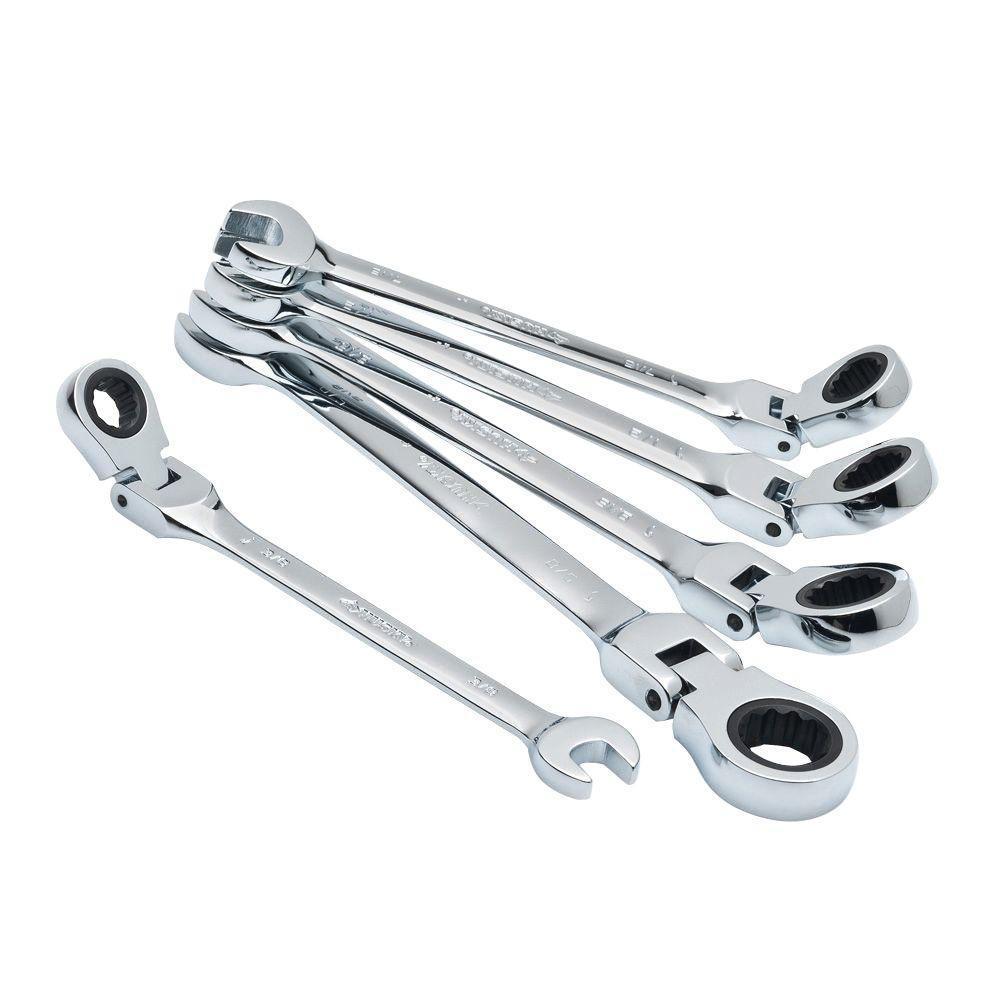 5-Piece Apollo Tools DT1212 SAE Ratcheting Wrench Set