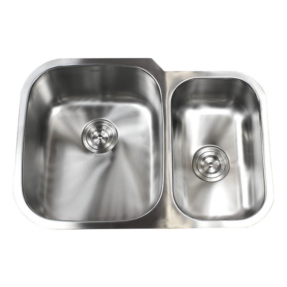 Emoderndecor Undermount 16 Gauge Stainless Steel 29 In X 20 3 4 Undermount 16 Gauge Stainless Steel 29 In X 20 3 4 9 60 40 Offset Double Bowl Kitchen Sink