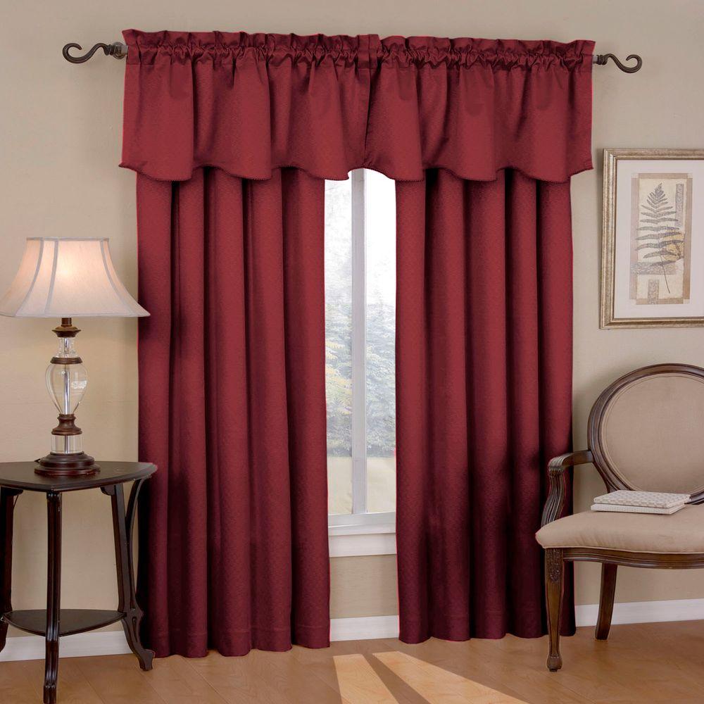 Eclipse Canova Blackout 63 in. L Polyester Curtain Panel in Burgundy10299042X063BU  The Home Depot