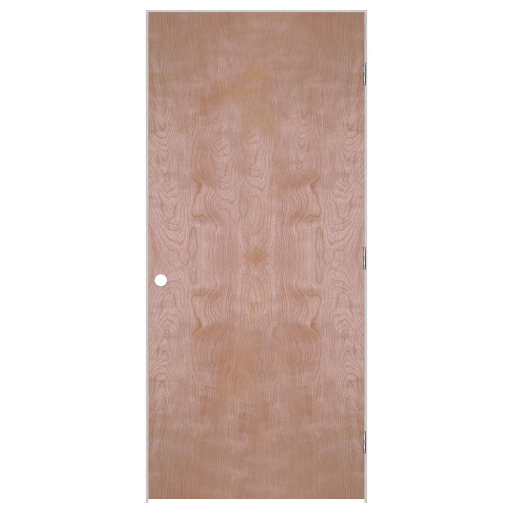 Masonite 36 In X 80 In Flush Hardwood Right Handed Hollow Core Smooth Birch Veneer Composite Single Prehung Interior Door
