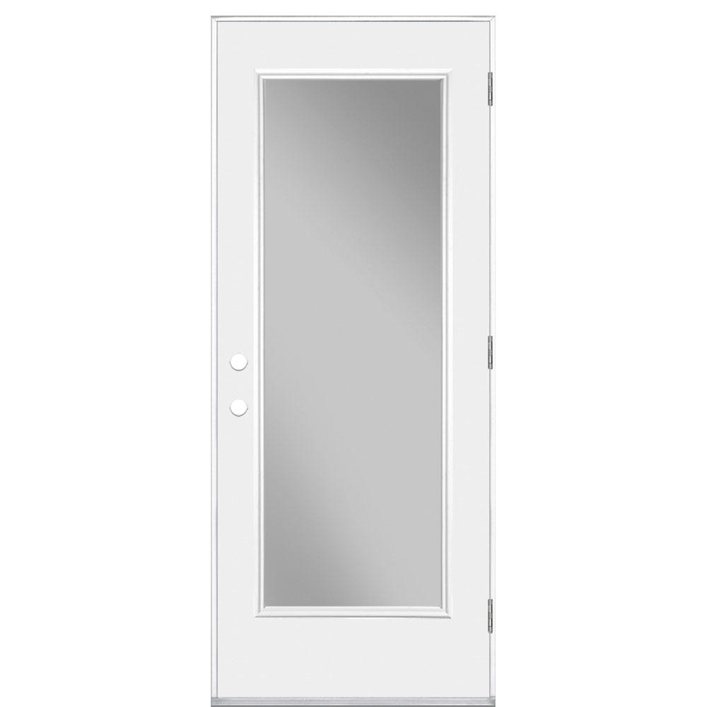 Masonite 32 In X 80 In Premium Full Lite Primed Right Hand