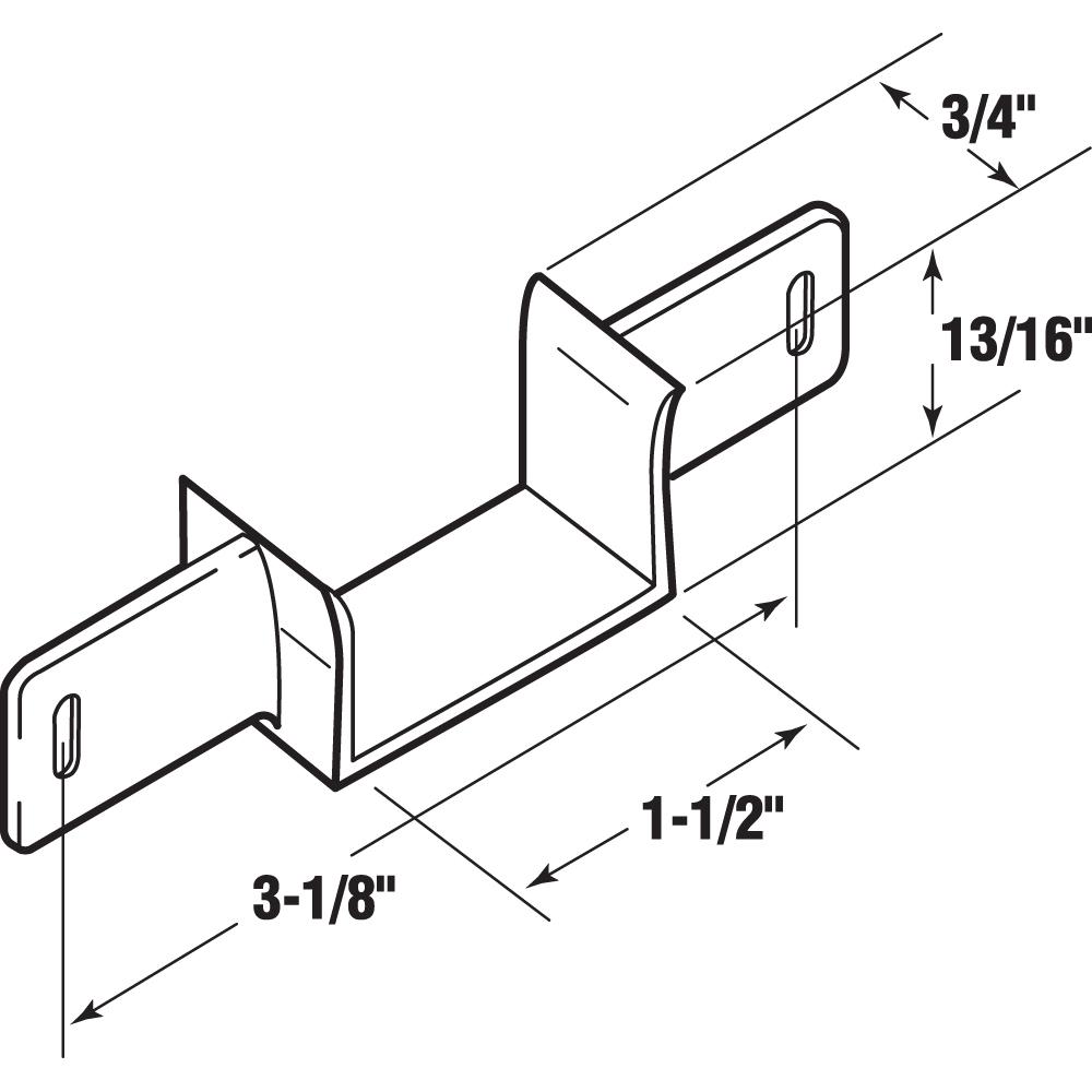 Nylon Prime Line Products N 6578 Pocket Door Bottom Guide