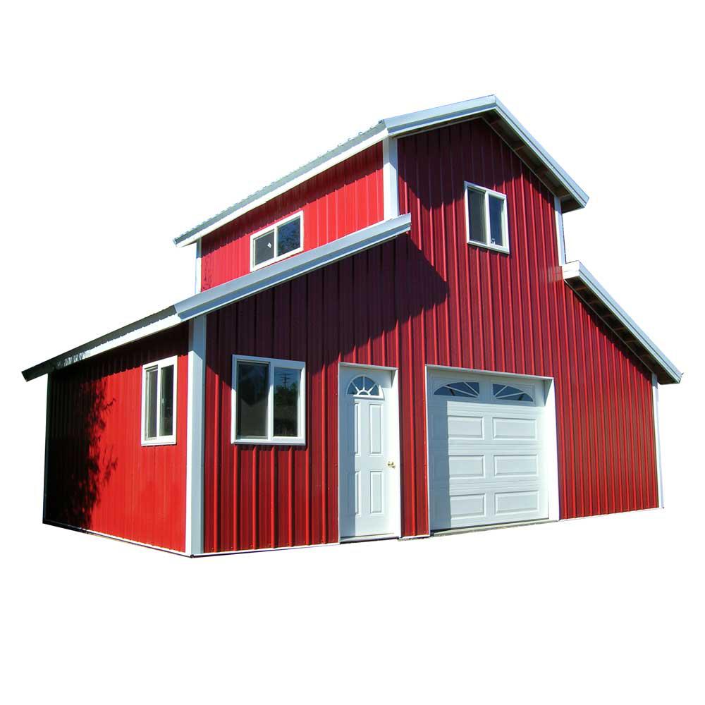 Charlotte 40 Ft X 50 Ft X 12 Ft Wood Pole Barn Garage Kit