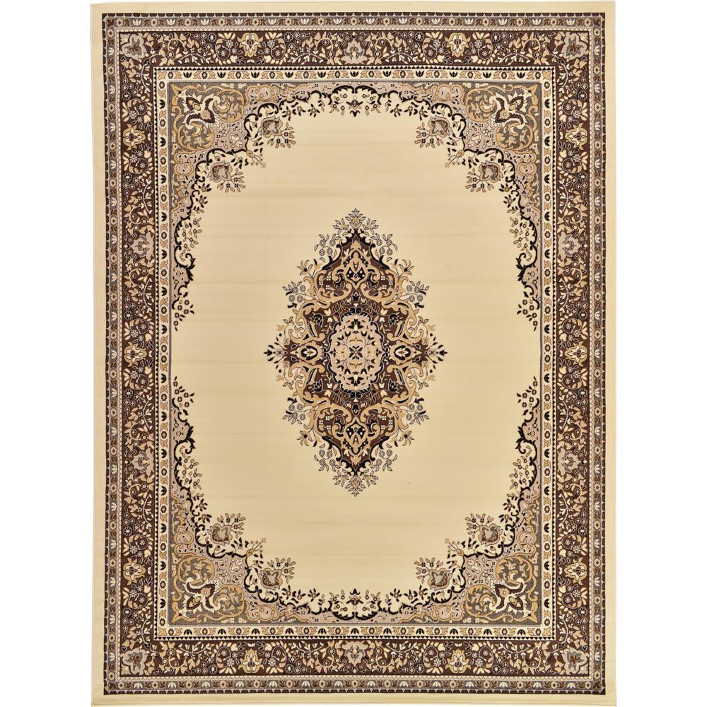 Unique Loom Reza Washington Ivory 9 10 X 13 0 Area Rug