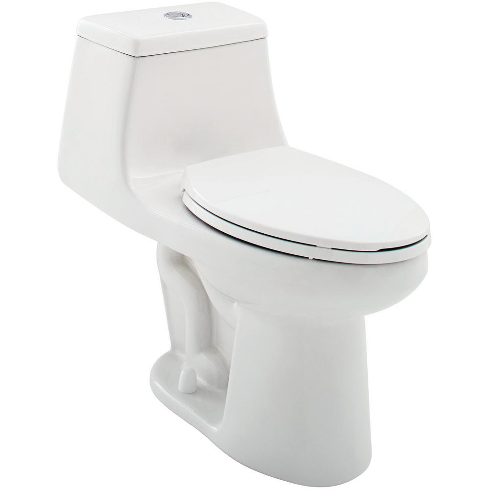 Glacier Bay 1 Piece 1 1 Gpf 1 6 Gpf High Efficiency Dual Flush