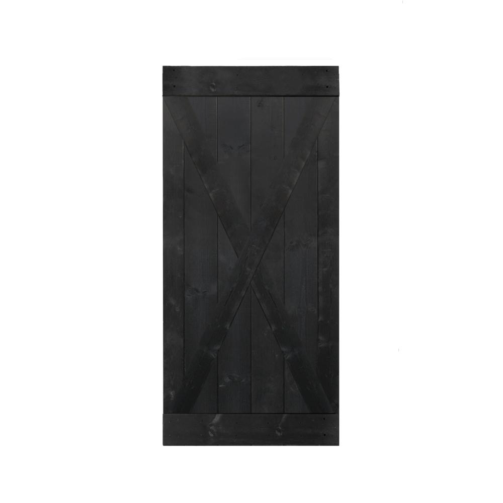 Calhome 36 In X 84 In Knotty Pine Solid Wood Interior Barn Door