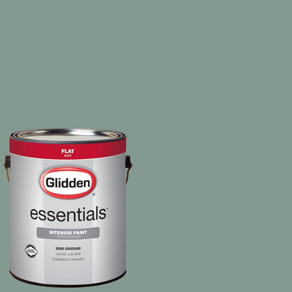 Glidden Essentials 1 Gal Hdgb12u Calming Green Waters Flat Hdgb12u Calming Green Waters Flat Interior Paint