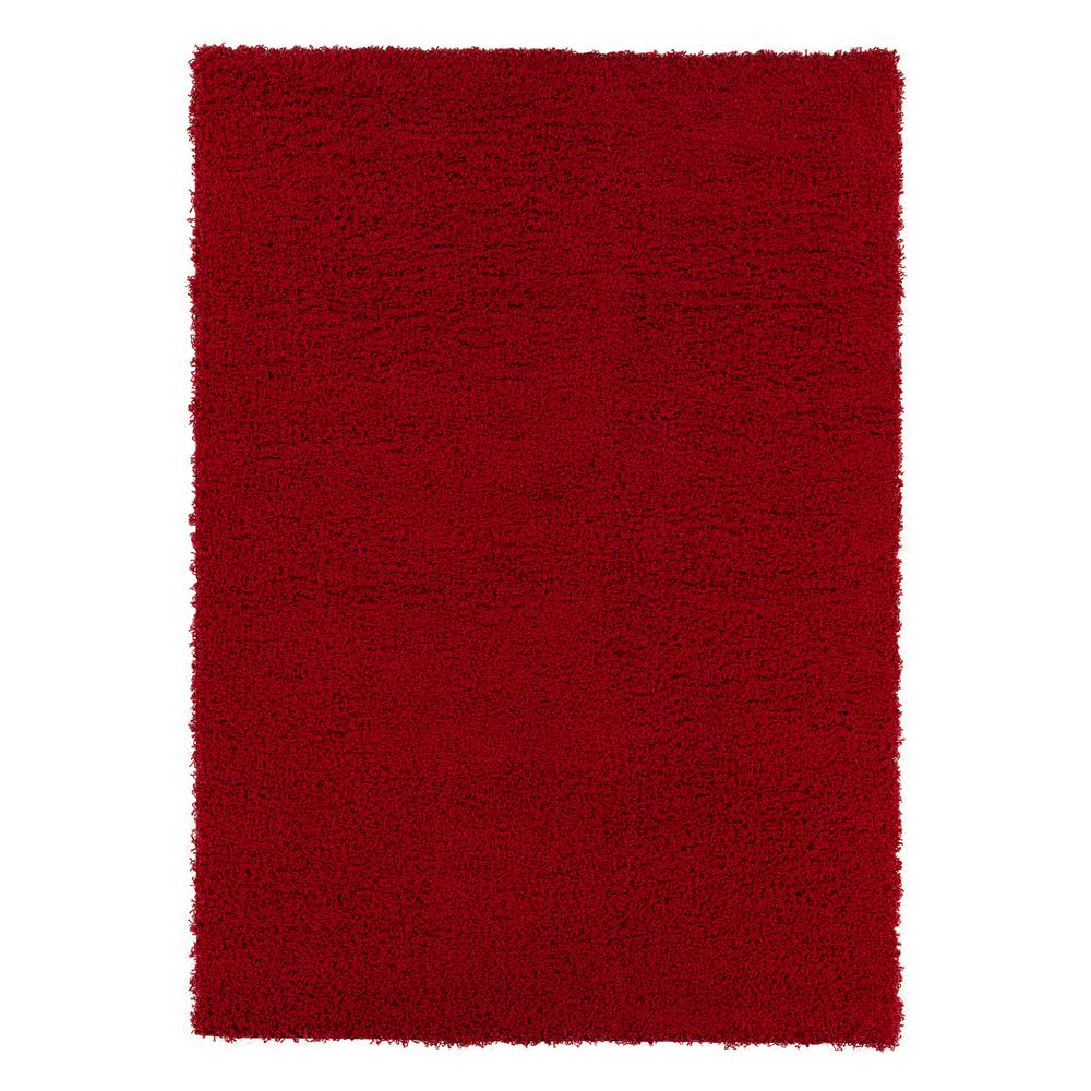 UPC 815449020003 product image for Sweet Home Stores Cozy Shag Collection Red 5 ft. x 7 ft. Indoor Area Rug | upcitemdb.com