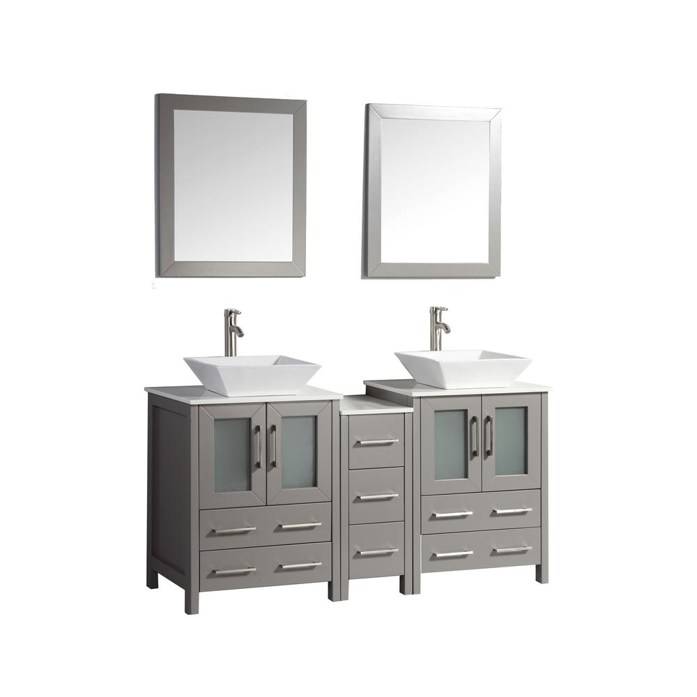 59 61 In Square Bathroom Vanities Bath The Home Depot