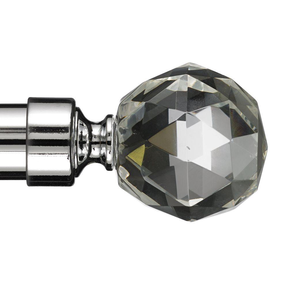 Art Decor Gemstone 8 Ft Non Telescoping Single Curtain Rod In