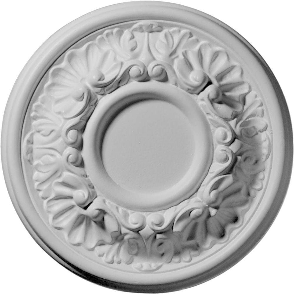 Ekena Millwork 7 1 2 In X 1 1 8 In Pessa Urethane Ceiling Medallion Fits Canopies Upto 2 1 2 In