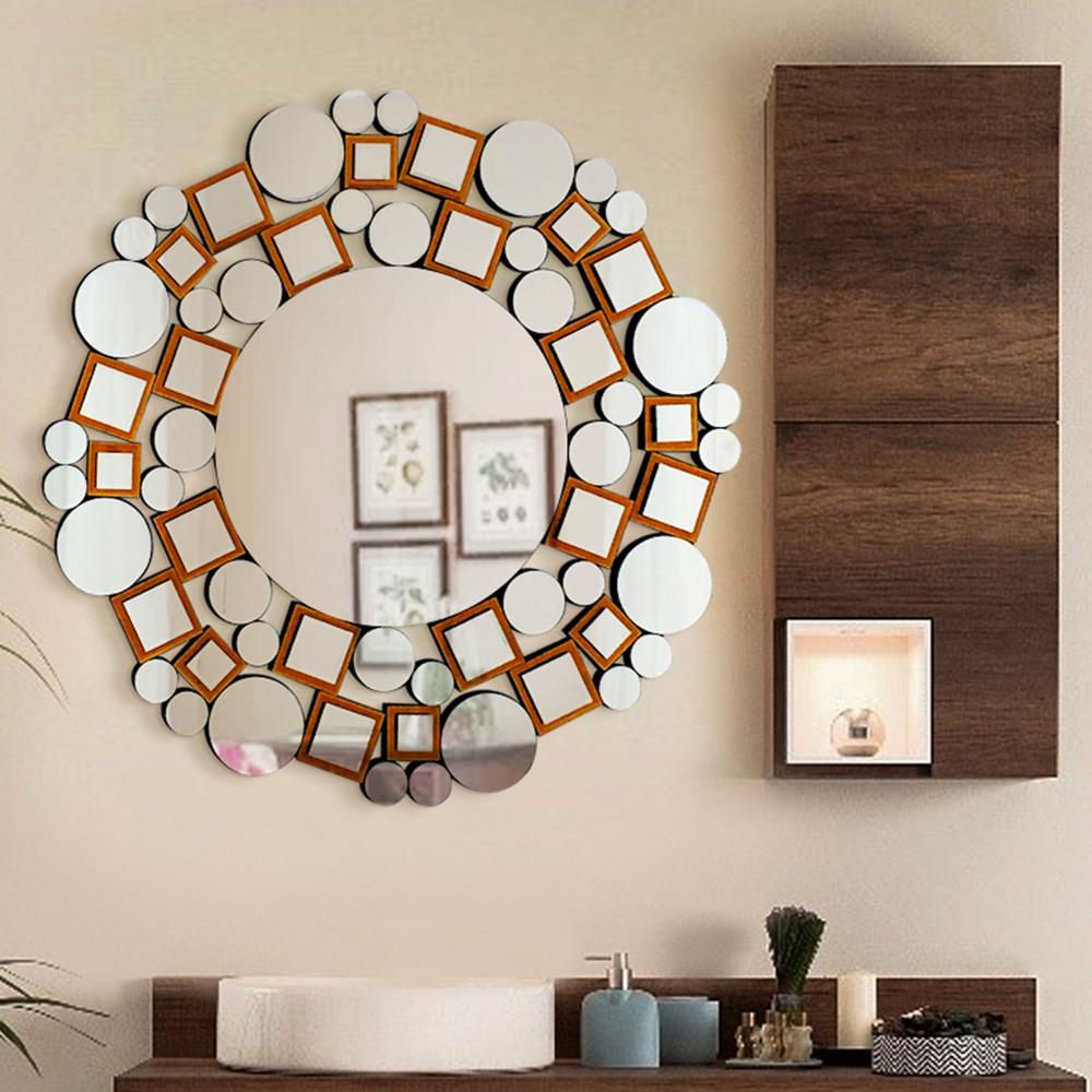 31 5 In L X 31 5 In W Handmade Modern Design Decorative Mosaic Mirror