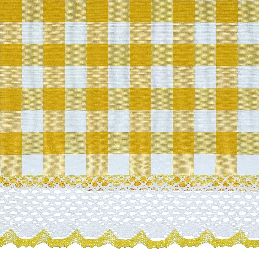 Achim Buffalo Check Yellow Polyester Cotton Light Filtering