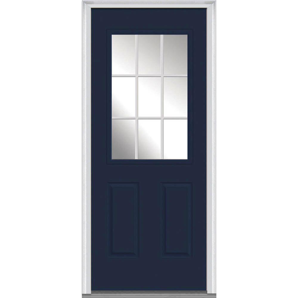 Blue Steel Doors Front The Home Depot 30