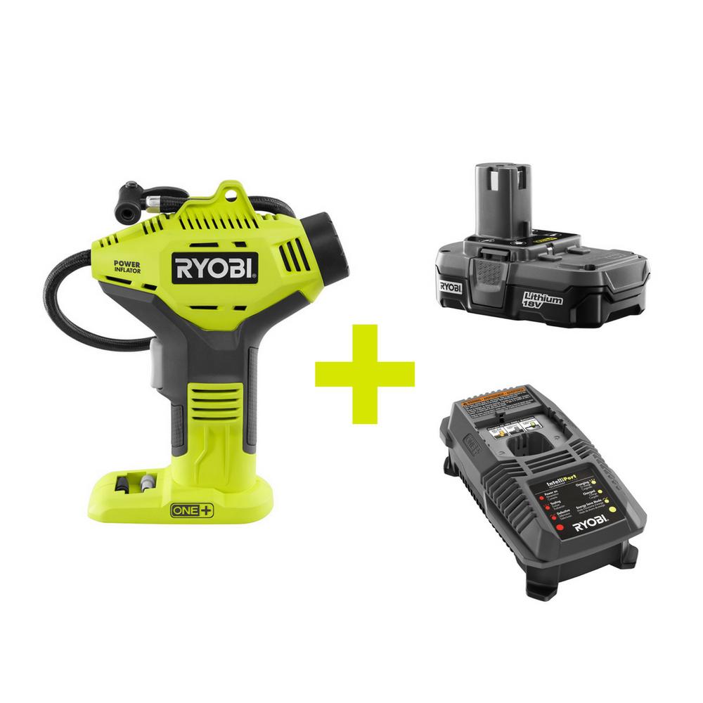 Ryobi Cordless Power Inflator Kit 150 Psi Car Tire 18V ONE+ w. Pressure