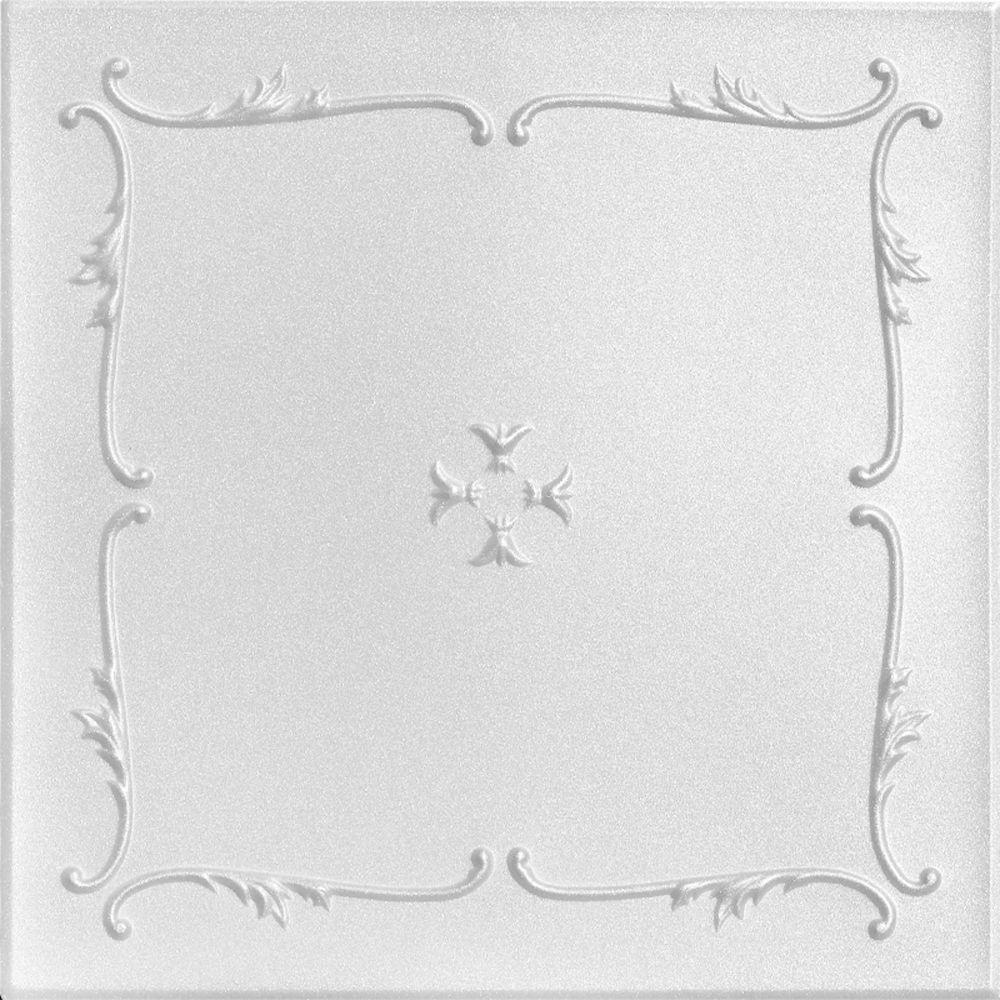 White Plastic Bevel Surface Mount Tiles Ceiling Tiles