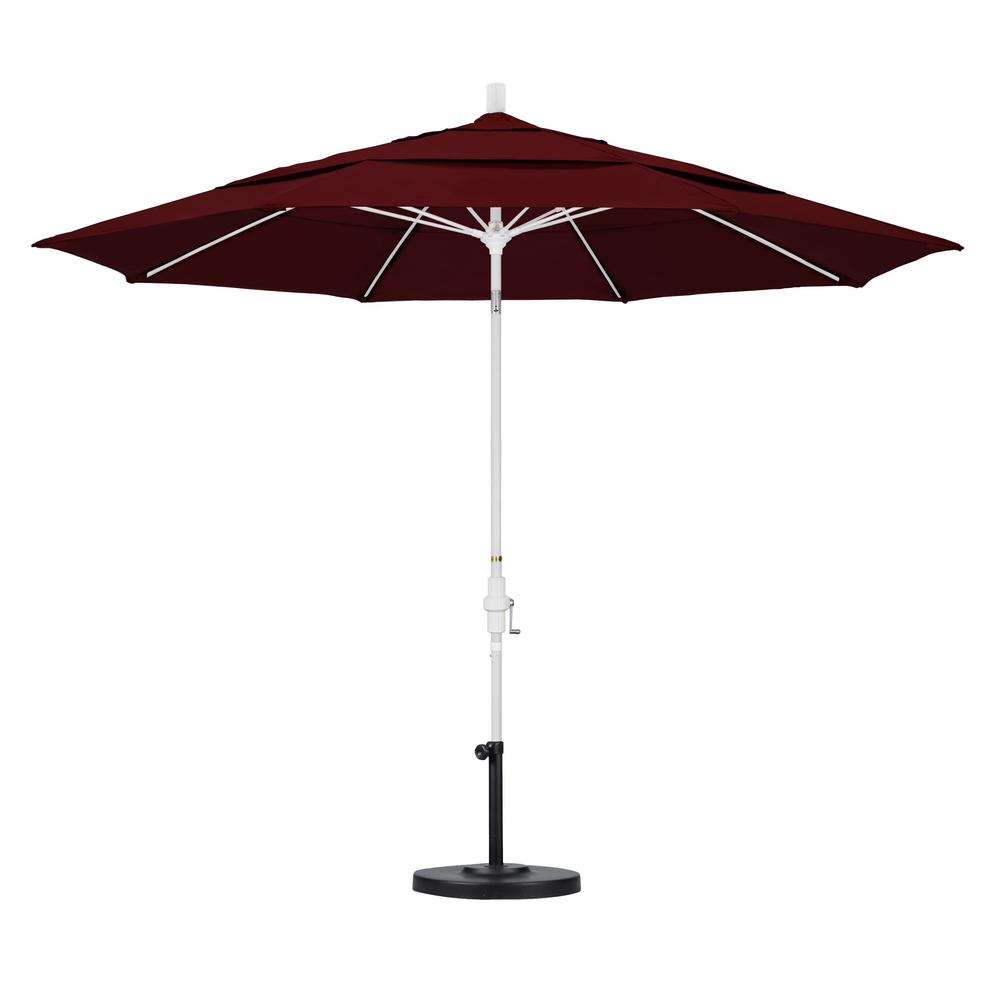 California Umbrella 11 ft. Fiberglass Collar Tilt Double Vented Patio