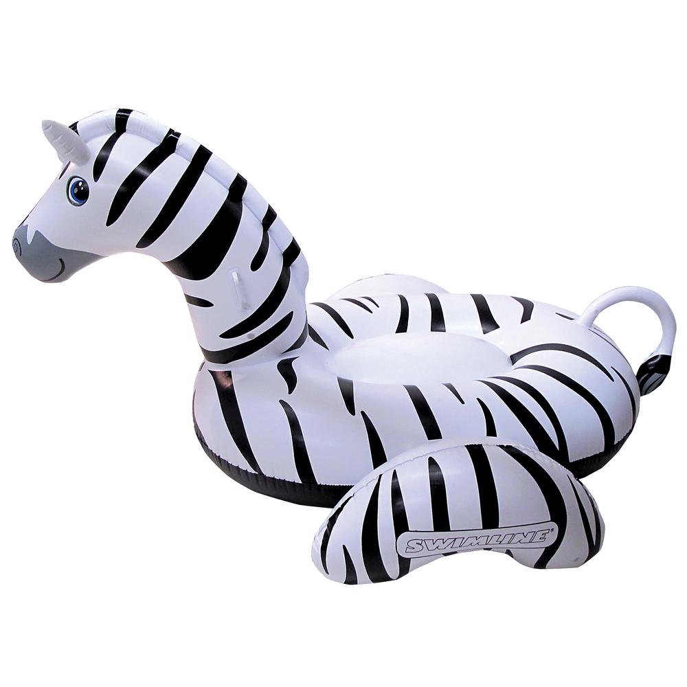Swimline Giant Zebra 97 inch Inflatable Ride-on Pool Toy by Swimline