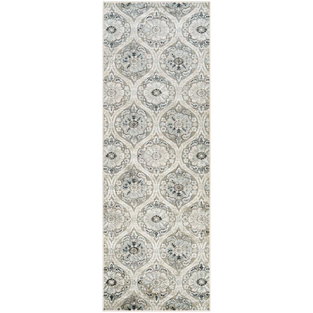 Couristan Cire Cherrington Greige Antique Cream 2 Ft 7 In X 7 Ft 6 In Runner Rug 14386539027076u The Home Depot