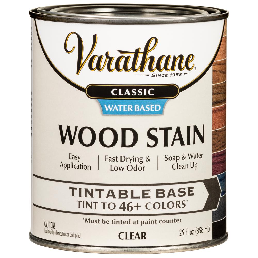 Varathane 1 qt. Classic Clear Tint Base Water-Based Interior Wood Stain