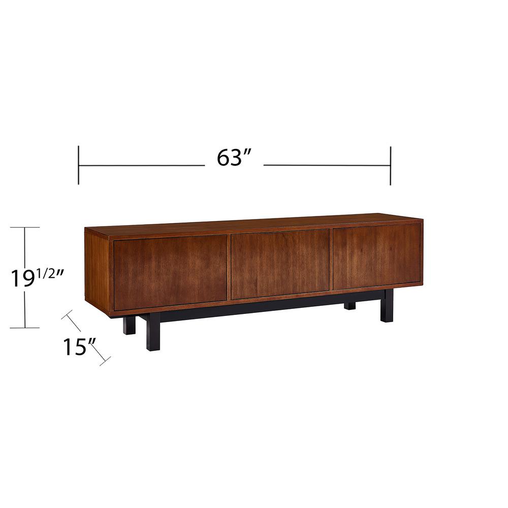 Southern Enterprises Hanna Dark Tobacco And Black Tv Media Stand