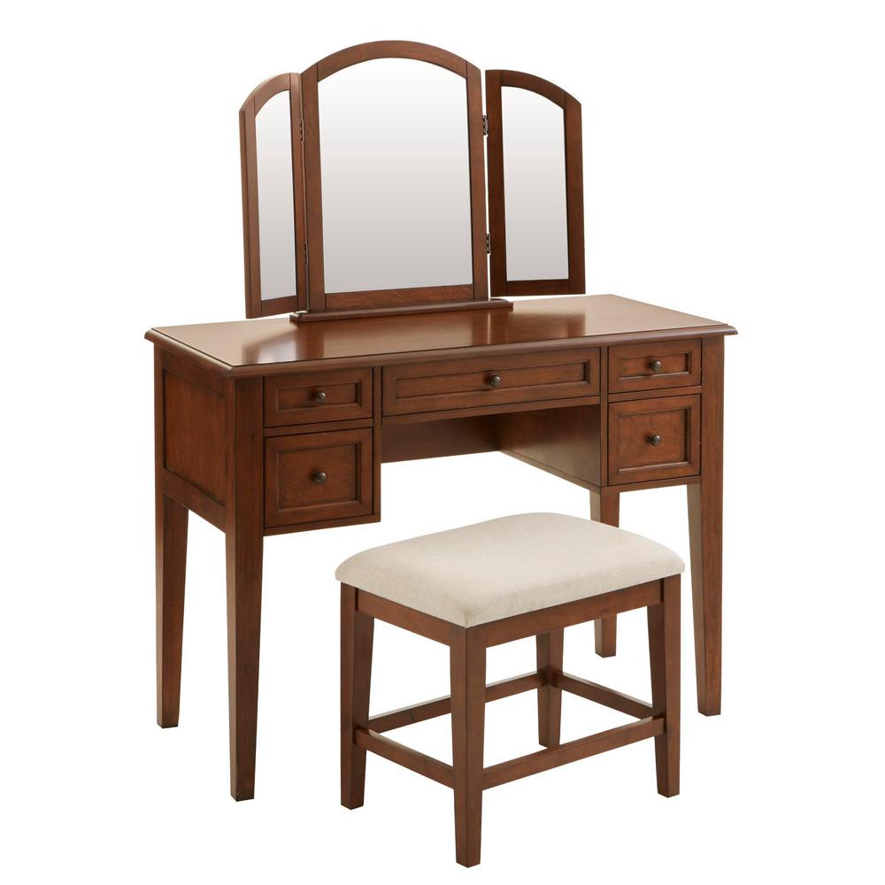 Home Decorators Collection Belford Walnut Finish Vanity Set