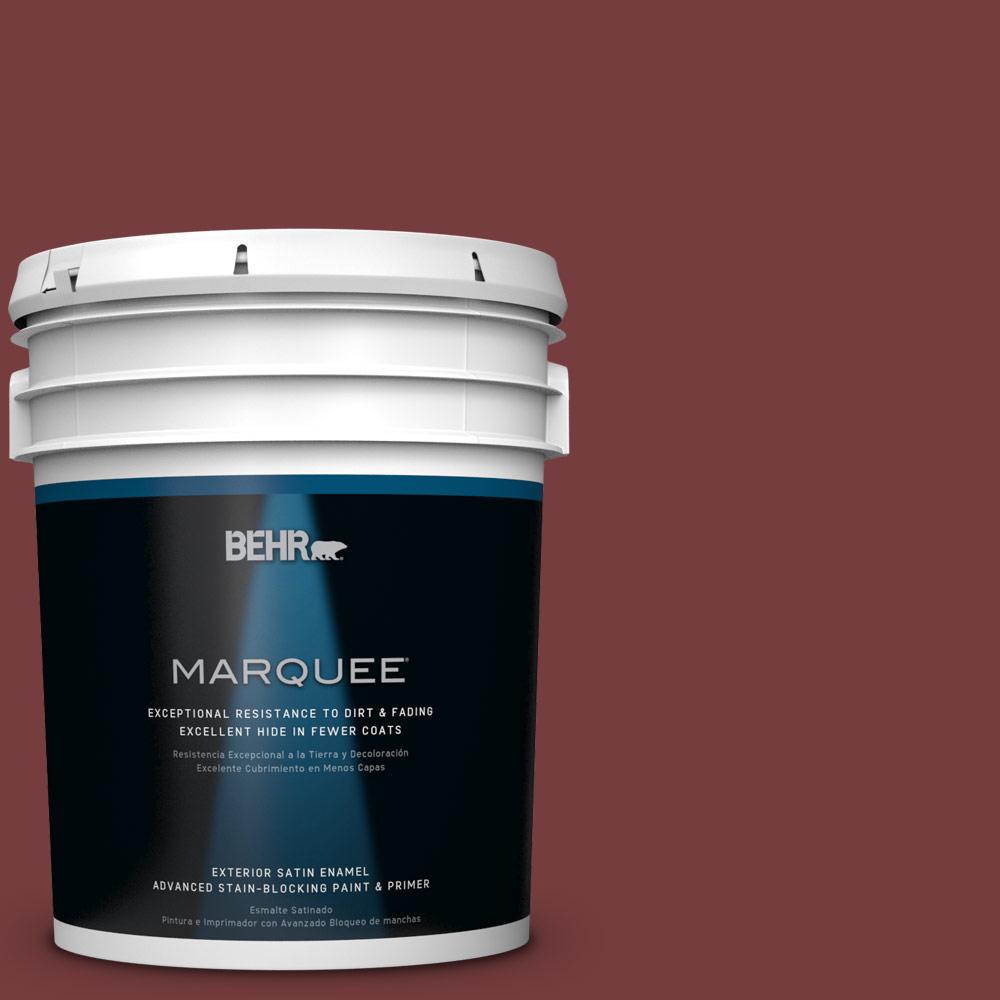 BEHR MARQUEE 5gal. PPF01 Tile Red Satin Enamel Exterior Paint945305