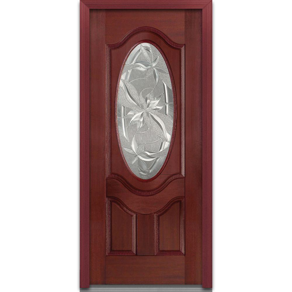 MMI Door 36 In. X 80 In. Lasting Impressions Right-Hand Oval Lite 2 ...